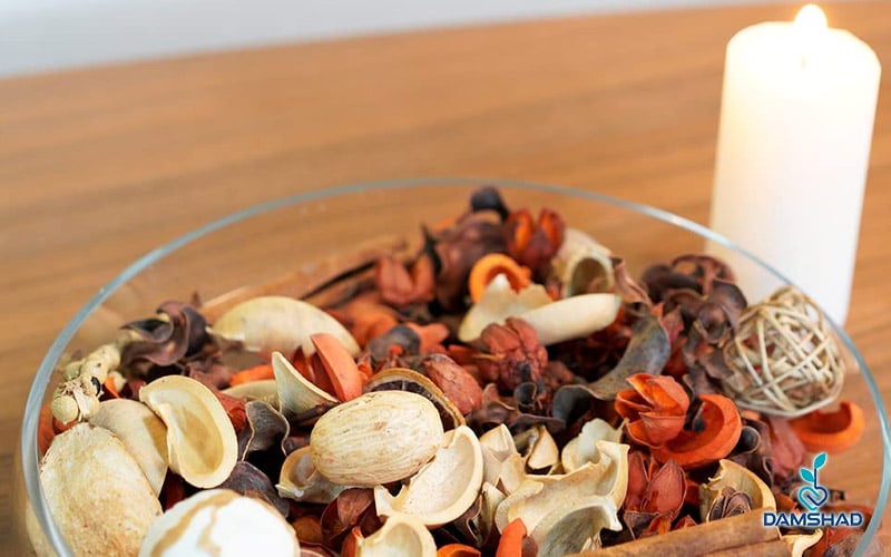 آروماتراپی محیطی با گیاهان خشک و پات پوری
